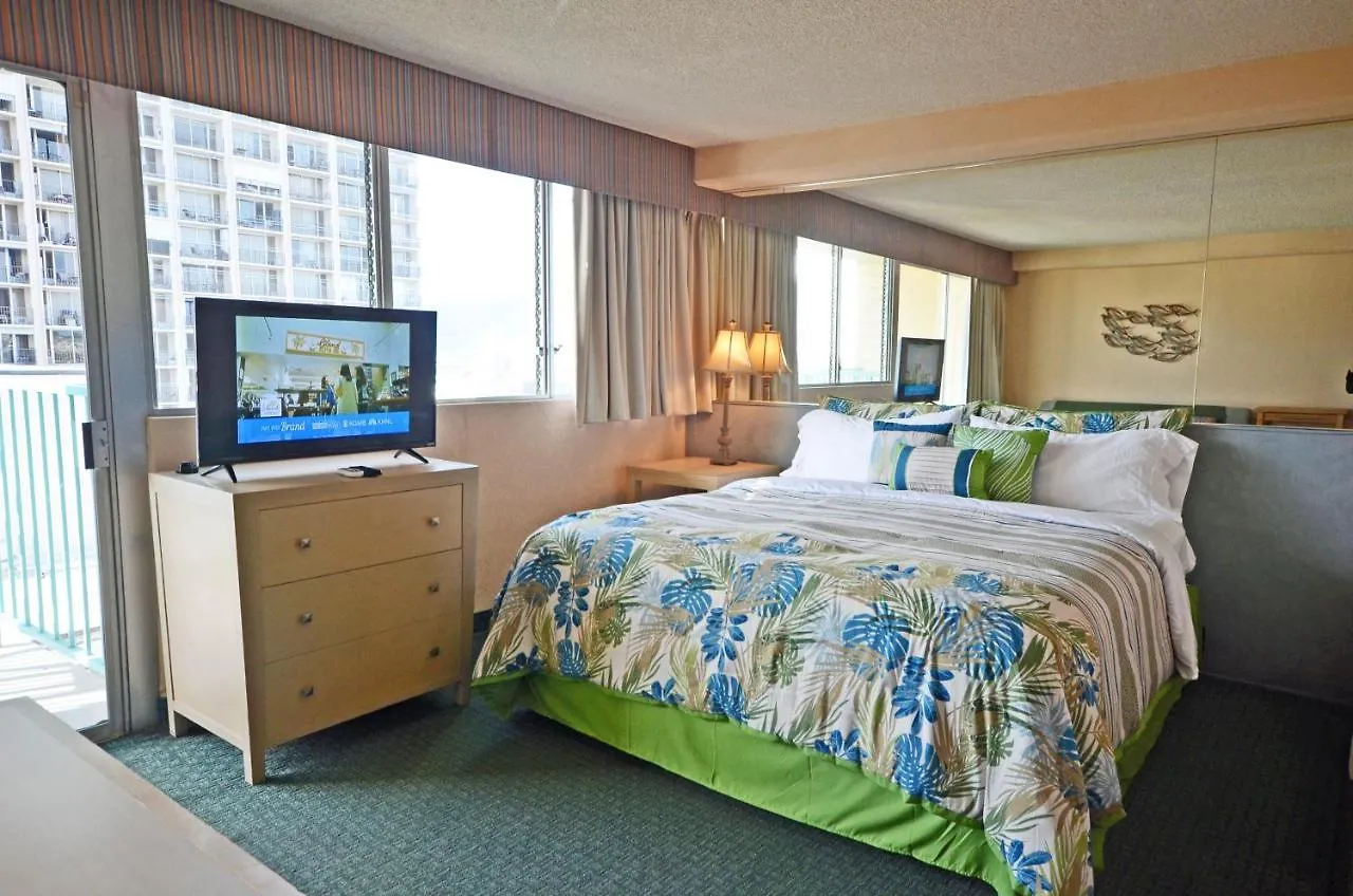 شقة Aloha Surf 1205 Two Beds, Pool, Walk To Waikiki Beach! هونولولو